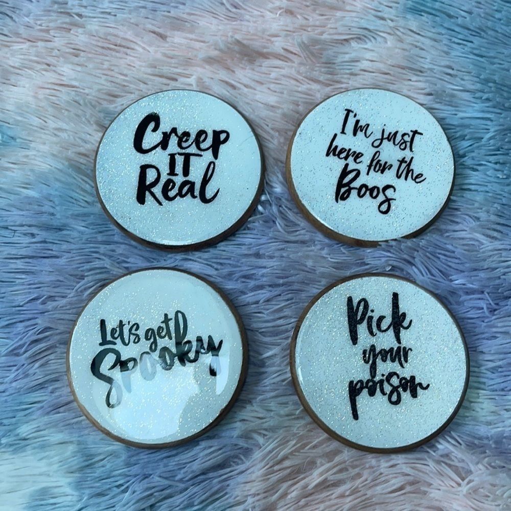 Lovely Halloween coasters set of 4